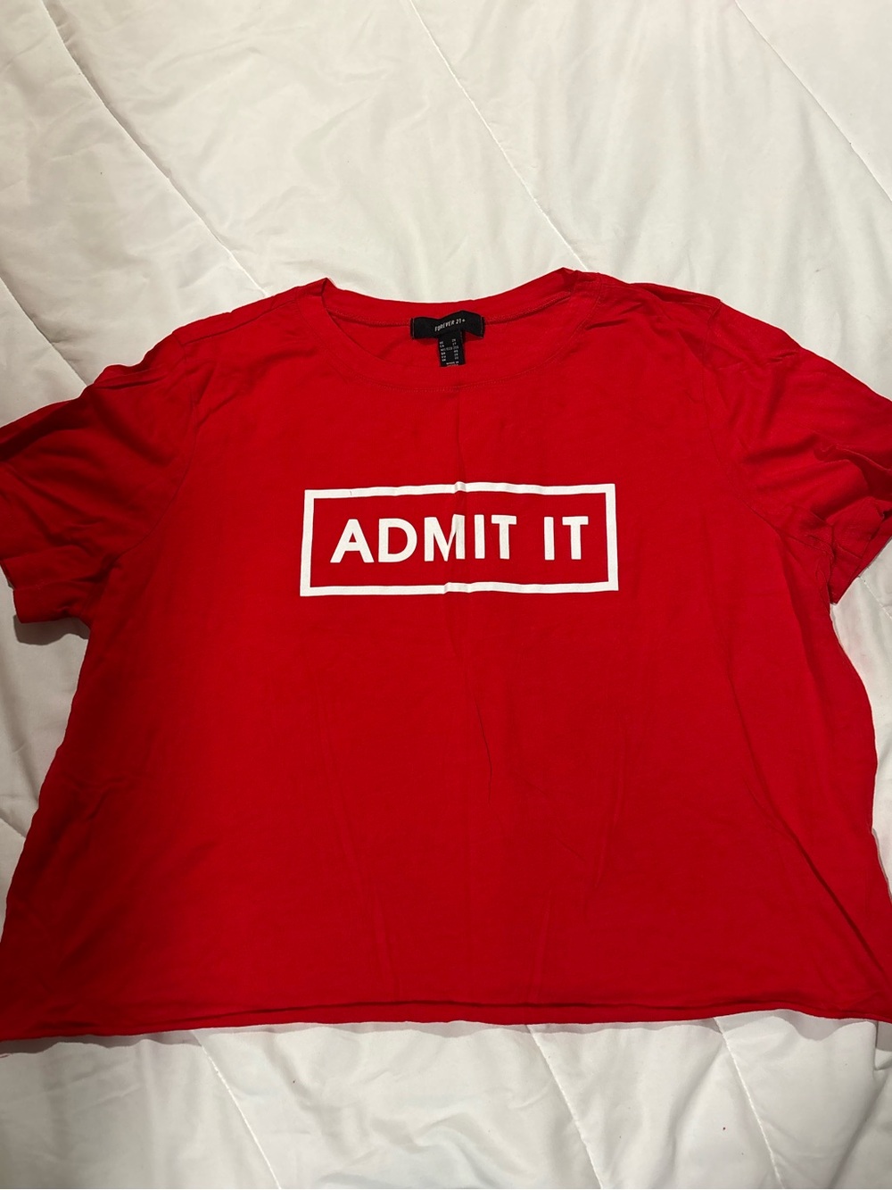 Forever 21 Red 'Admit It' Graphic Tee size 2X